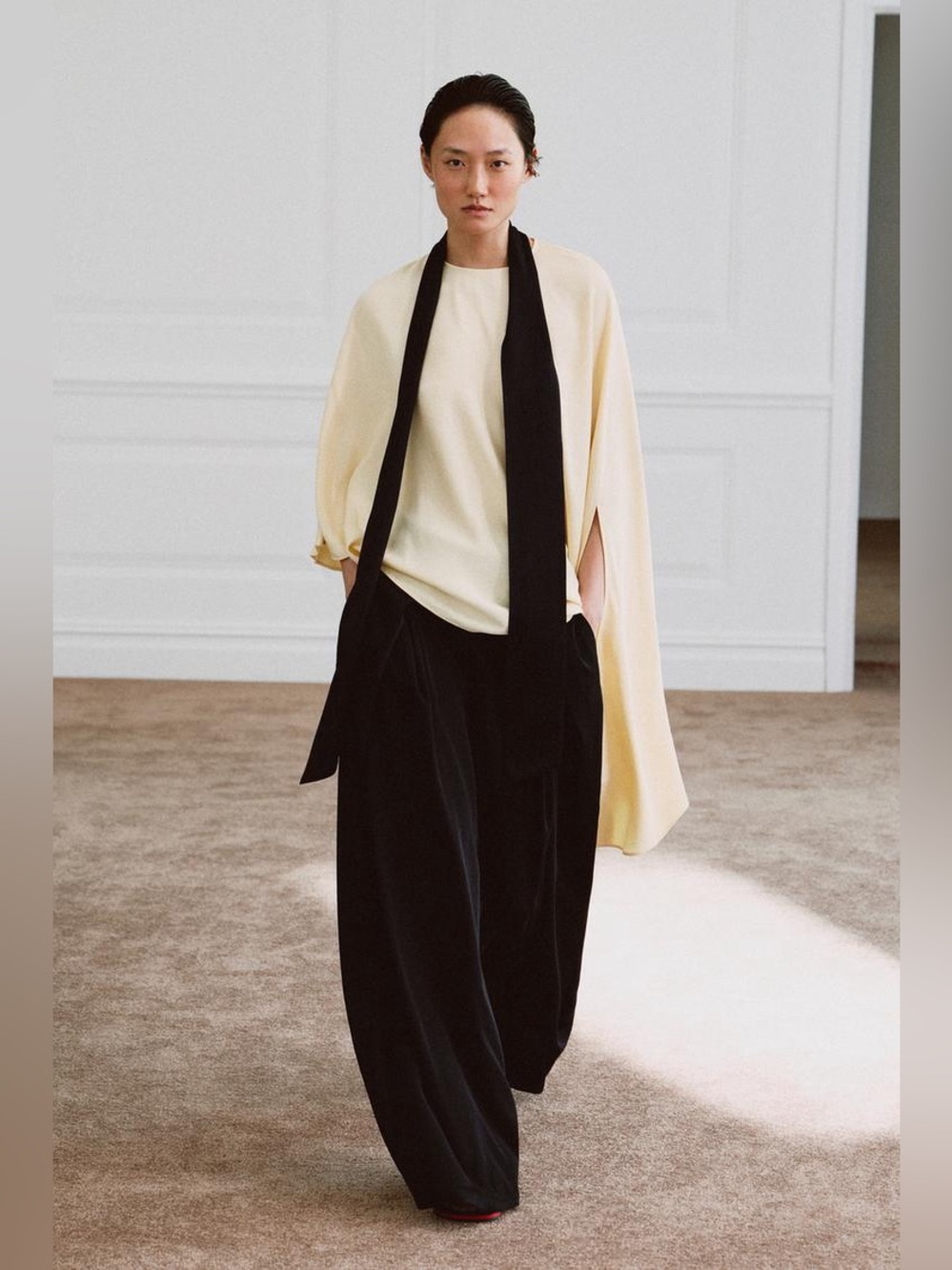 ZARA ZW COLLECTION ASYMMETRIC SCARF BLOUSE - Picture 10 of 15